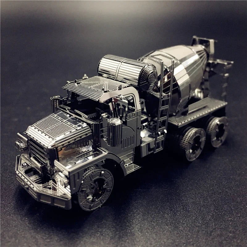 3D Metal model kit CEMENT MIXER Engineering vehicle Model DIY 3D