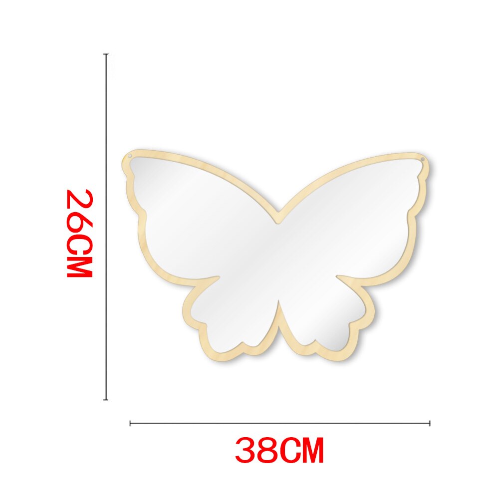 Butterfly Wall Mirror Handmade Wood Mirror Frame Mirror Wall Mounted Mirror For Living Room Baby Room Decor