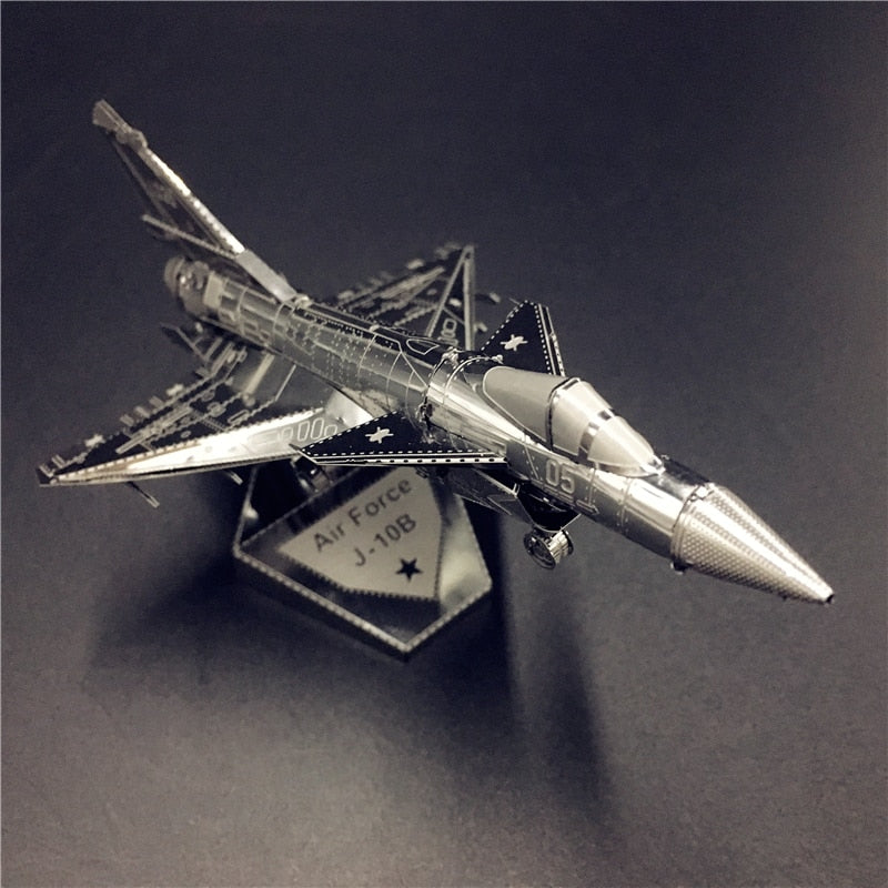 3D Metal model kit AIR FORCE J-10B Chinese modern military equipment Model DIY 3D
