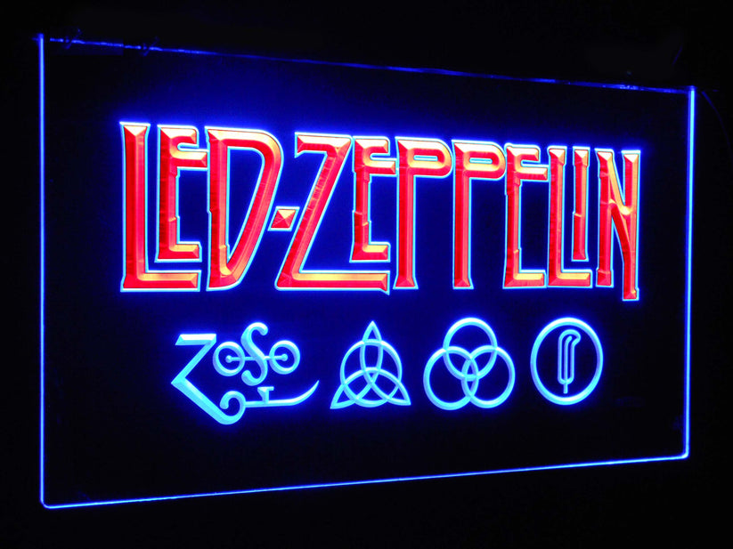 Led Zeppelin Band Music Bar Decoration Gift Dual Color Led Neon Light Signs st6-c0002