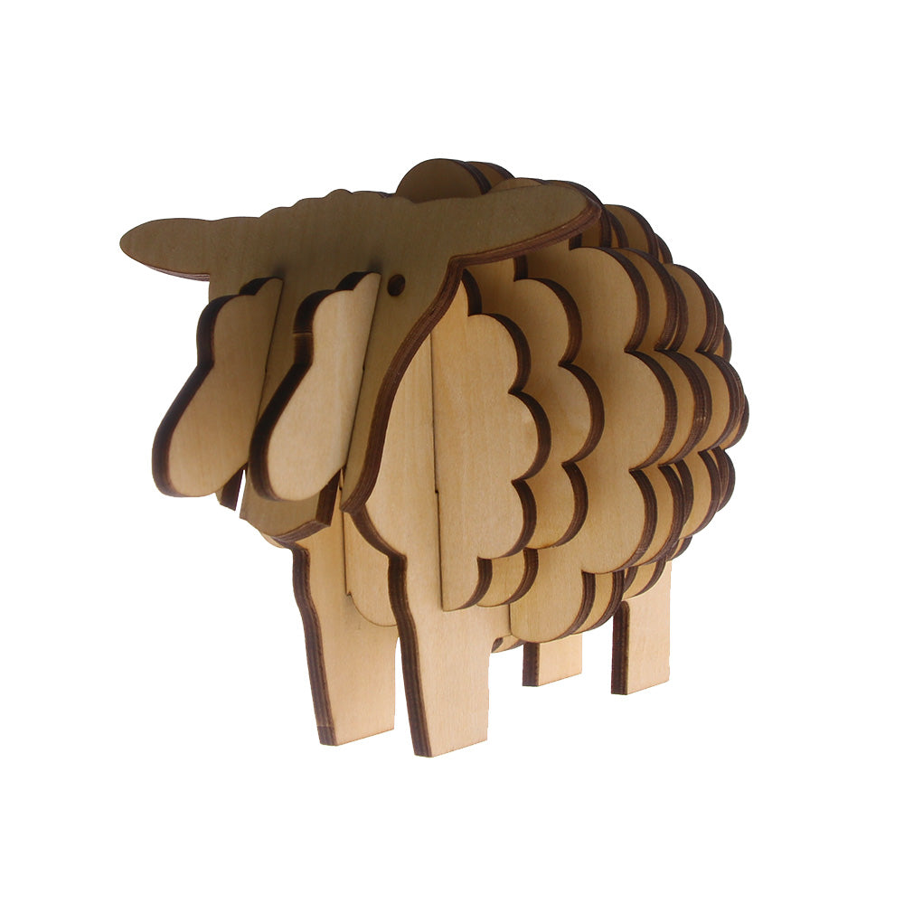 7Pieces/Set Handmade Wood Animal Shape Antislip Table Mat Sheep Shape Pine Coasters DIY Place Mat Coffee Cup Pad Unique Gifts