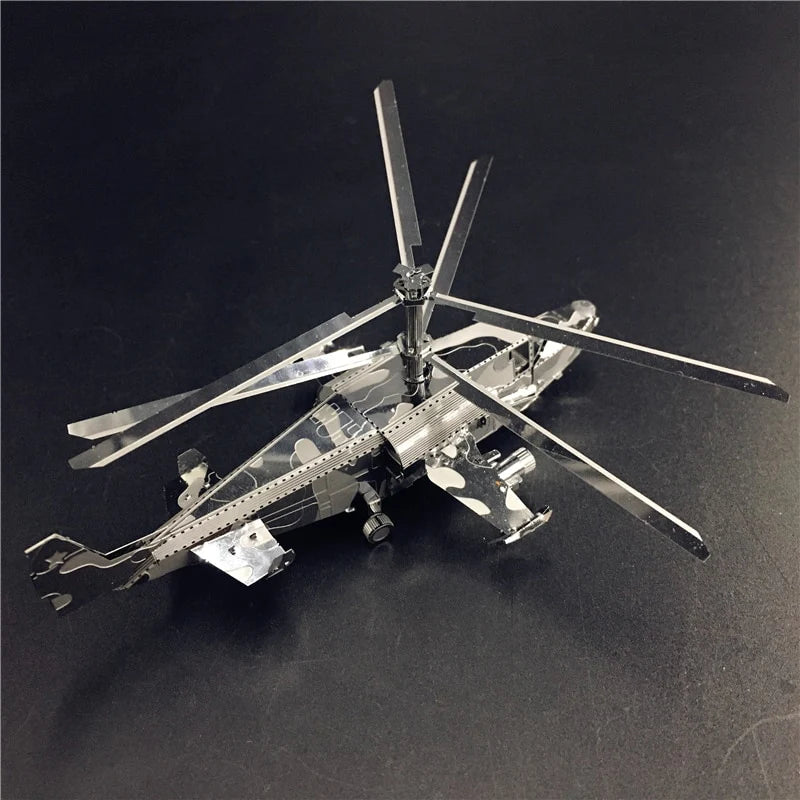 3D Metal model kit KA-50 Aircraft RAH-66 Stealth Helicopter Model DIY 3D