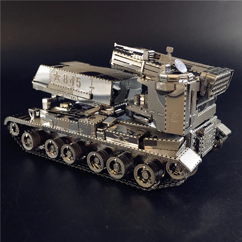 3D Metal model kit 122mm Multi-Barrel Rocket Launcher Voertuig DIY 3D