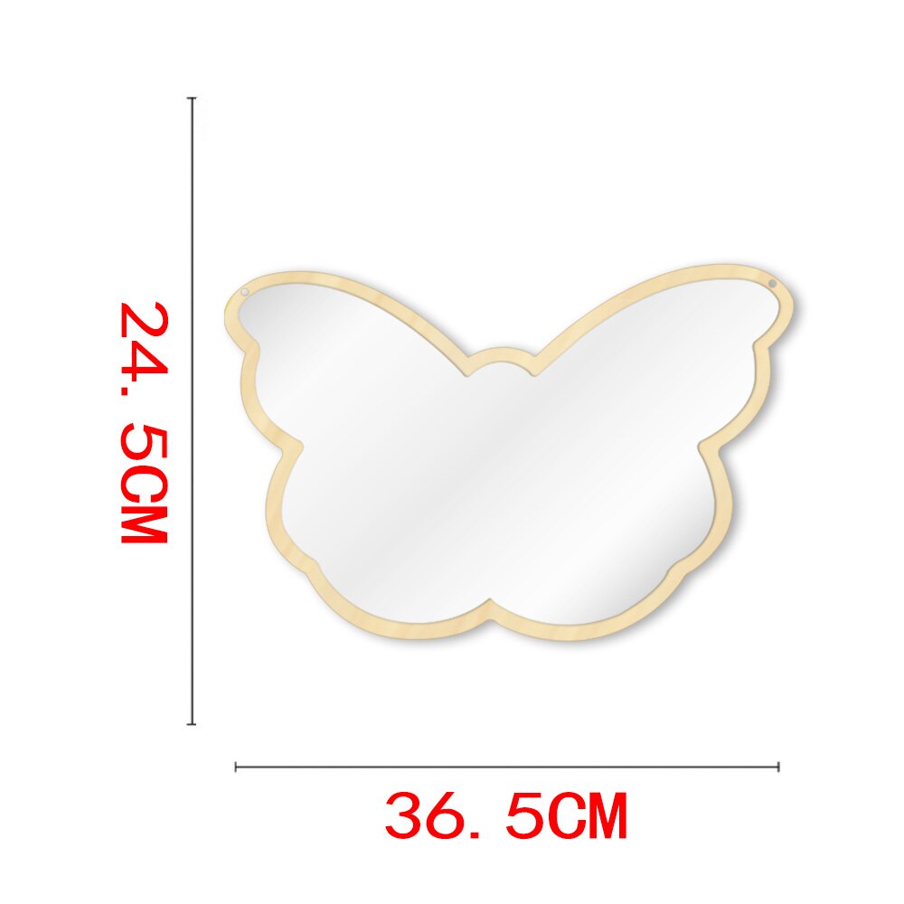 Butterfly Wall Mirror Handmade Wood Mirror Frame Mirror Wall Mounted Mirror For Living Room Baby Room Decor