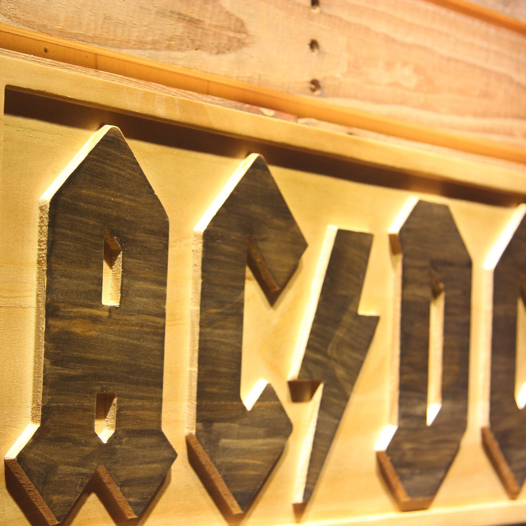 ACDC AC/CD Band 3D Wooden Bar Signs
