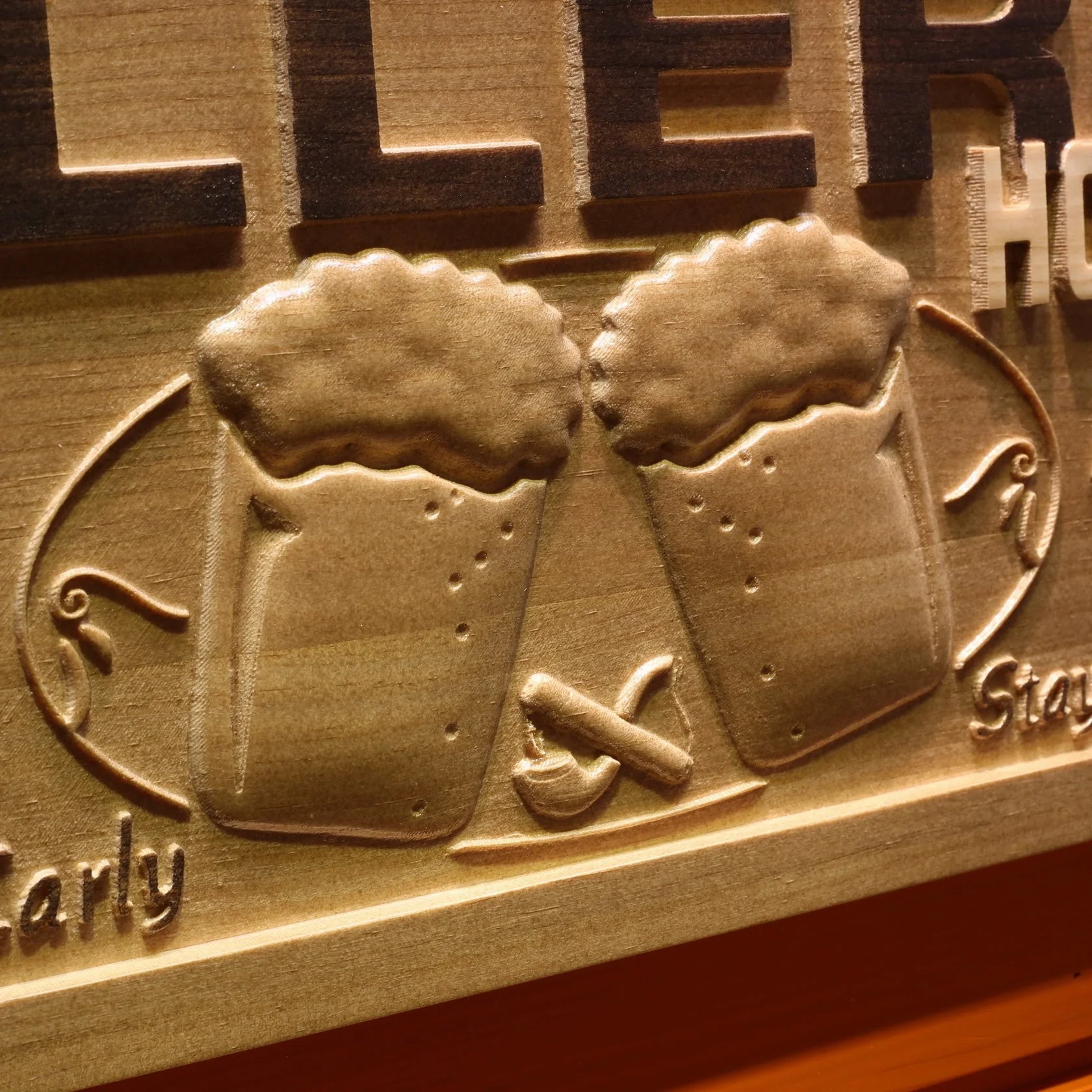 Home Bar Man Cave 3D Wooden Signs