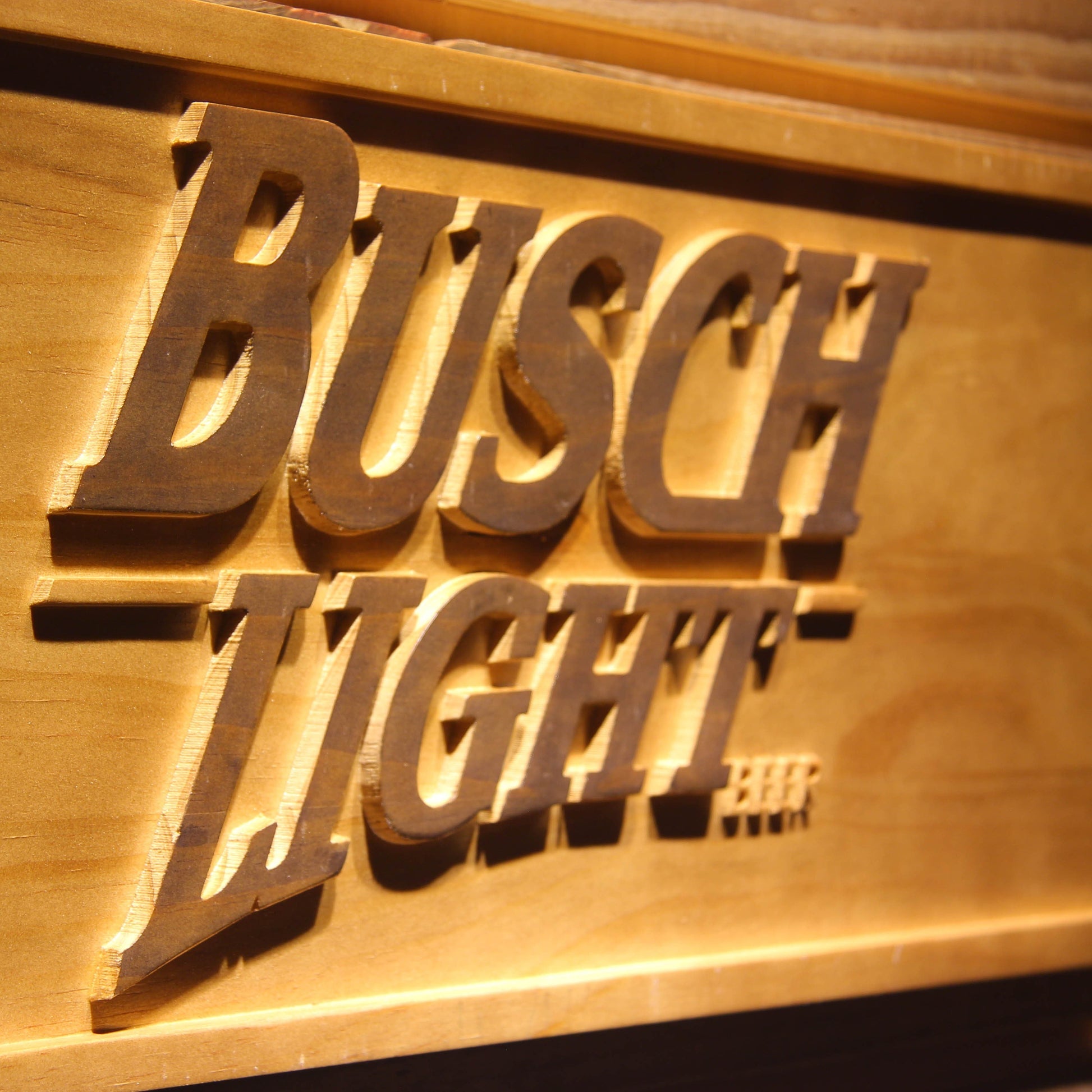 Busch Light 3D Wooden Signs
