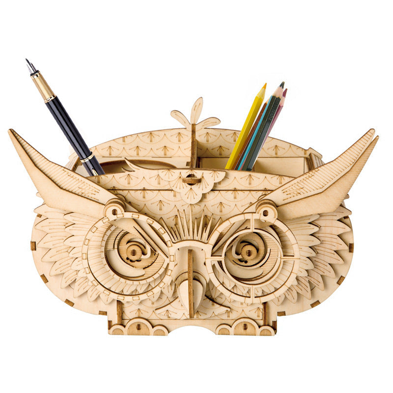 7 Kinds DIY 3D Wooden Animal&Building Puzzle Game Assembly Toy Gift for Children Kids Adult Model Kits TG207