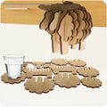 7Pieces/Set Handmade Wood Animal Shape Antislip Table Mat Sheep Shape Pine Coasters DIY Place Mat Coffee Cup Pad Unique Gifts