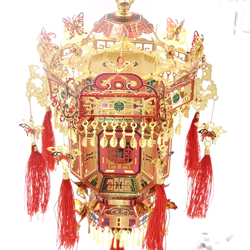 3D metal puzzle modle Palace Lantern metal Model kit DIY 3D gift for girl (Palace Lantern)