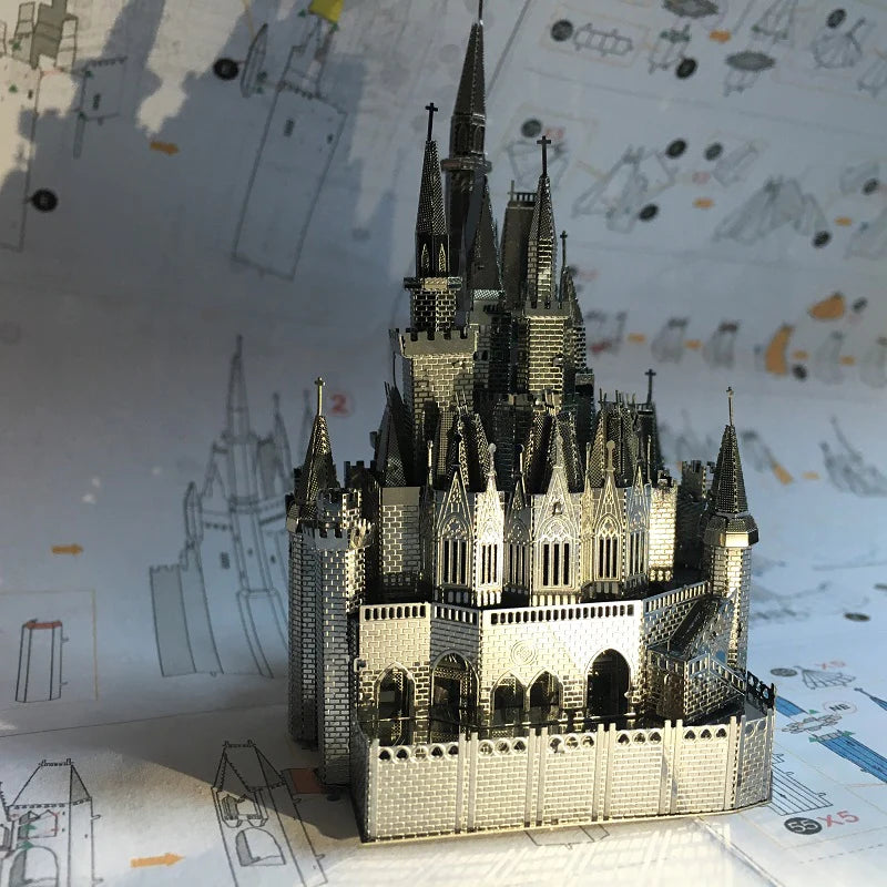 3D Metal model kit Cinderella Castle Building Model DIY 3D